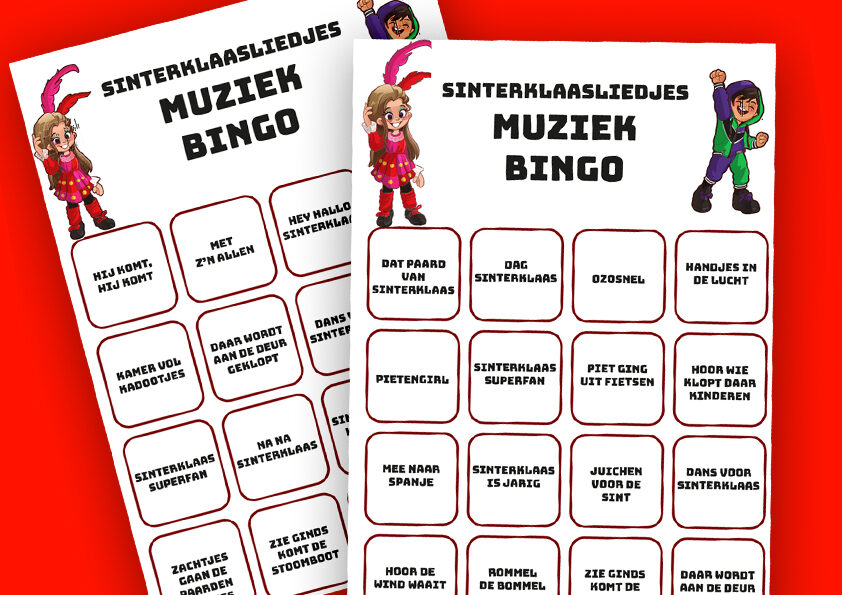 Sinterklaas muziekbingo!